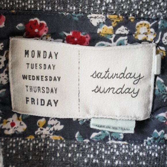 Saturday Sunday, Anthropologie, Asymmetrical Striped Cardigan Blazer Jacket - Picture 8 of 10